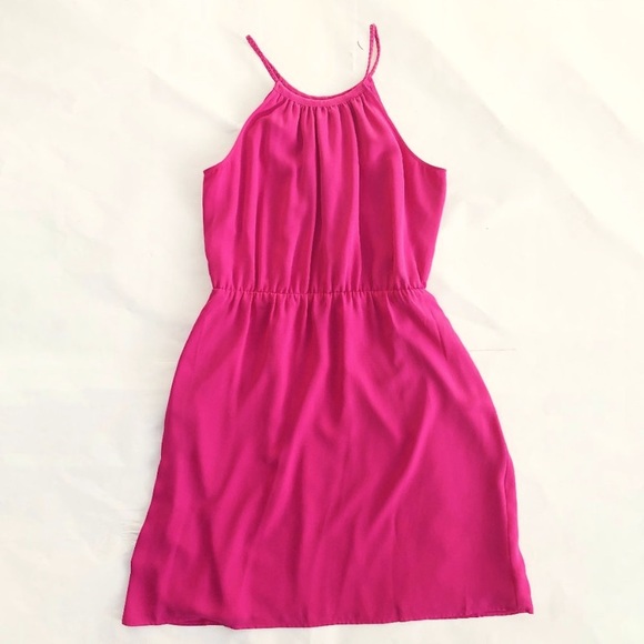 LOFT Dresses Hot Pink Dress Poshmark